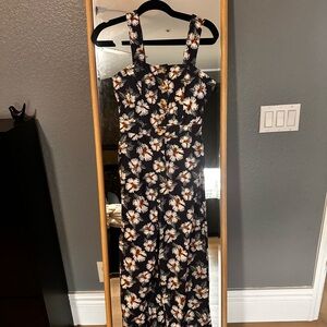 Eesome Black Floral Jumpsuit overalls. Thick material. New